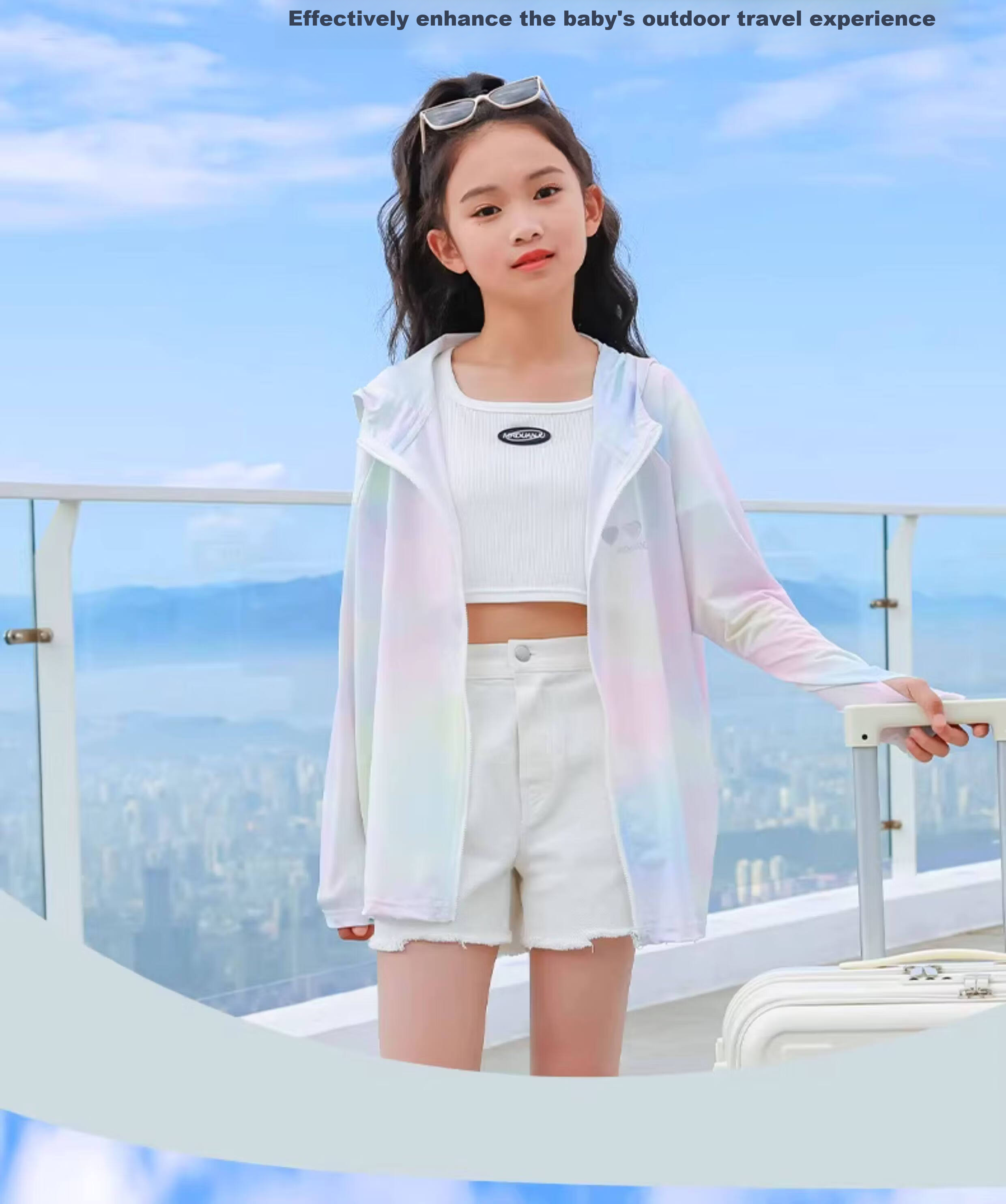 Moonkids Kids Sun Protection Jacket Lightweight Breathable 2026 New Spring Ice Silk Coat Girls Summer Quick-Dry Sunproof Clothing for Older Children 4